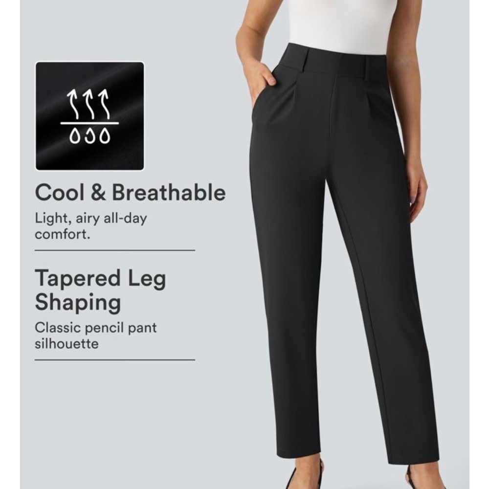 HALARA NWT Women's Black Straight-Leg Trousers